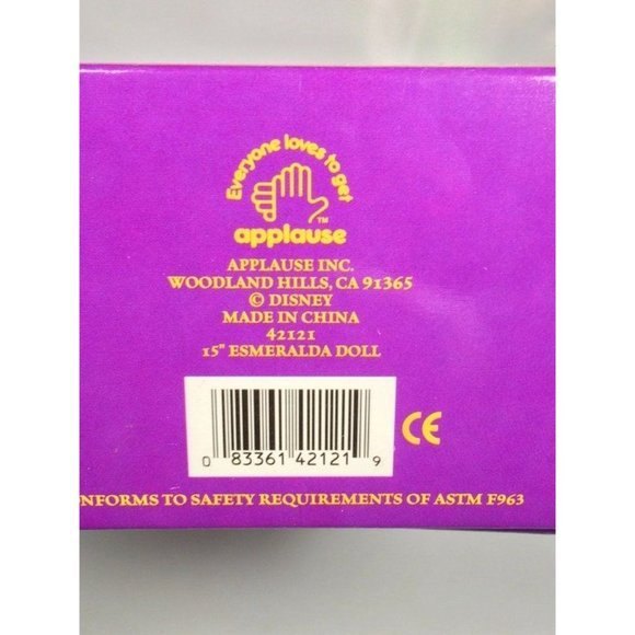 Vintage Disney ESMERALDA Doll Hunchback of Notre Dame Gypsy dancer Quasimodo fri - Picture 10 of 10